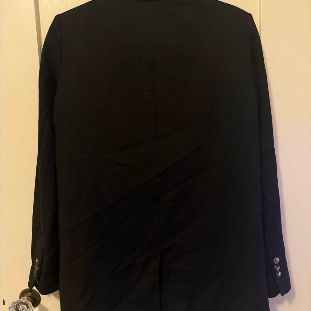 HELMUT LANG Black Blazer with Calf Hair Lapel - Picture 4 of 6